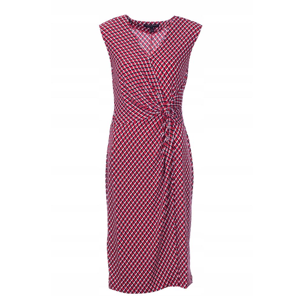 Banana Republic Red and White Midi Dress